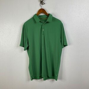 Michel Rouen Performance Polo Green Striped Size‎ Large